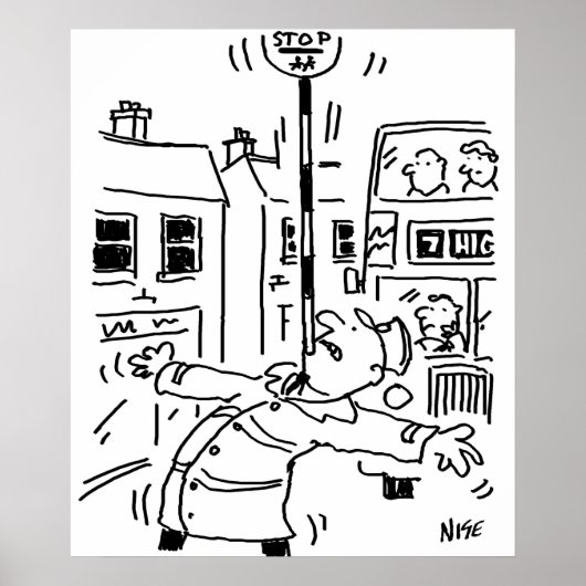 Lollipop Man macht Balancing Act mit Lollipop Poster (Vorne)