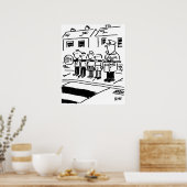 Lollipop Man nutzt Lollipop, um eine Barriere zu m Poster (Küche)