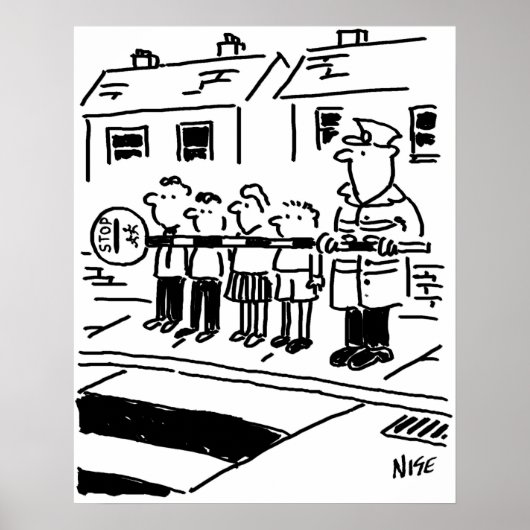 Lollipop Man nutzt Lollipop, um eine Barriere zu m Poster (Vorne)