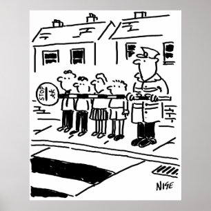 Lollipop Man nutzt Lollipop, um eine Barriere zu m Poster