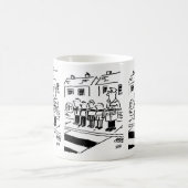 Lollipop Man nutzt seinen Lollipop als Barrier Kaffeetasse (Mittel)