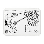 Lollipop Man rettet einen Ball in einem Baum. Funn Magnet (Horizontal)