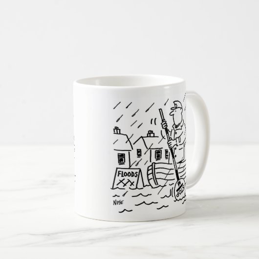 Lollipop Man Ruderboot in Flut mit Lollipop Kaffeetasse (VorderseiteRechts)