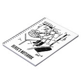 Lollipop Man schneidet eine Pizza Notizblock (Linke Seite)