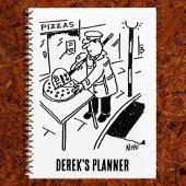 Lollipop Man schneidet Pizza Planner Planer
