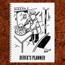 Lollipop Man schneidet Pizza Planner