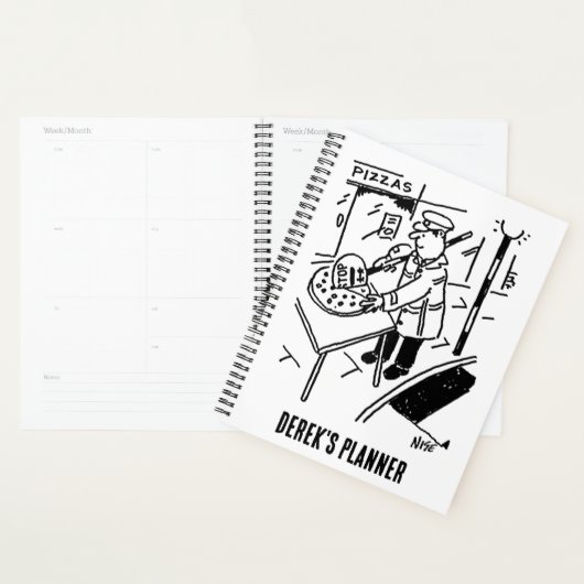 Lollipop Man schneidet Pizza Planner Planer (Anzeige)