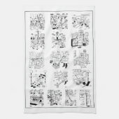 Lollipop Man Selection of Funny Cartoon on a Geschirrtuch (Vertikal)