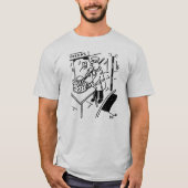 Lollipop Man Slices a Pizza Using the Lollipop T-Shirt (Vorderseite)