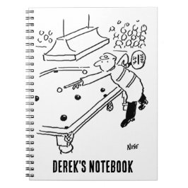 Lollipop Man spielt Snooker Notizblock