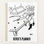 Lollipop Man spielt Snooker Planner Planer (Vorderseite)