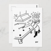 Lollipop Man spielt Snooker Postkarte (Vorne/Hinten)