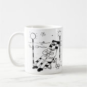 Lollipop Man Sunbaden in einer surrealen Illustrat Kaffeetasse (Links)