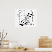 Lollipop Man Sunbaden in einer surrealen Illustrat Poster (Küche)