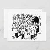 Lollipop Man wird mit Ehrenwache verheiratet Postkarte (Vorne/Hinten)