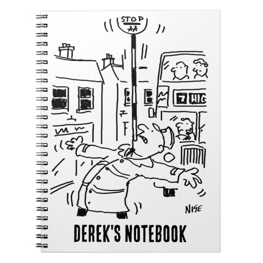 Lollipop Man zeigt ab Notizblock (Vorderseite)