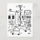 Lollipop Man zeigt ab Postkarte (Vorderseite)