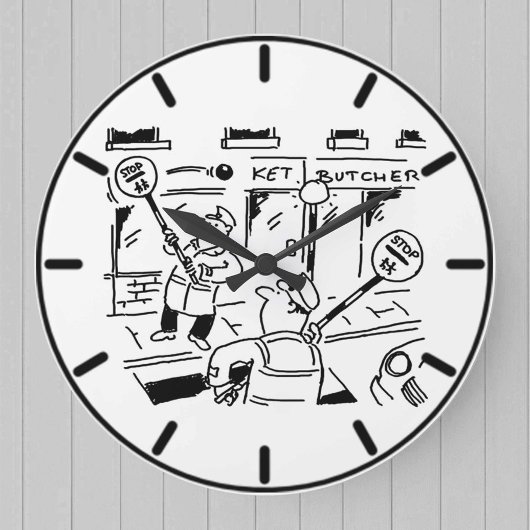 Lollipop Men spielen Tennis Große Wanduhr