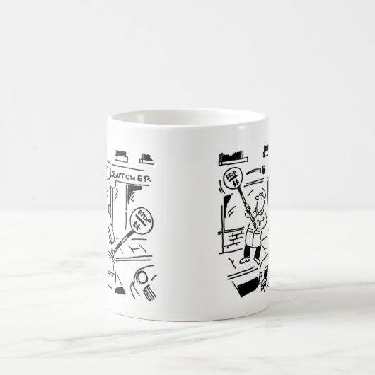 Lollipop Men spielen Tennis mit Lollipops Kaffeetasse (Mittel)