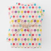 Lollipop-Muster Geschenkpapier Set (Beispiel)