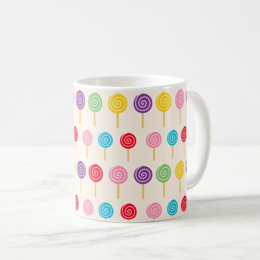Lollipop-Muster Kaffeetasse (VorderseiteRechts)