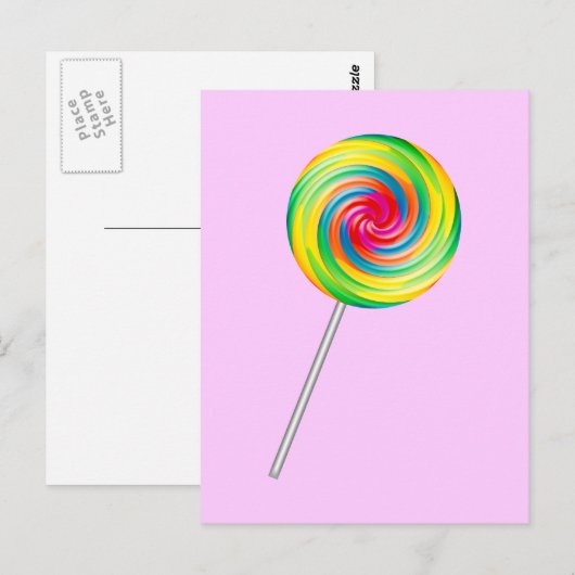 Lollipop Postkarte (Vorne/Hinten)