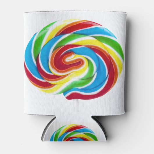 Lollipop Rainbow Swirl Dosenkühler (Vorderseite)