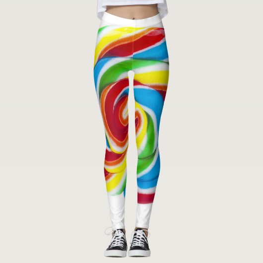 Lollipop Rainbow Swirl Leggings (Vorderseite)