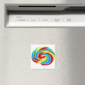 Lollipop Rainbow Swirl Magnet (In Situ (Geschirrspüler))