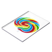 Lollipop Rainbow Swirl Notizblock (Linke Seite)