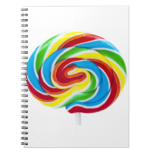 Lollipop Rainbow Swirl Notizblock