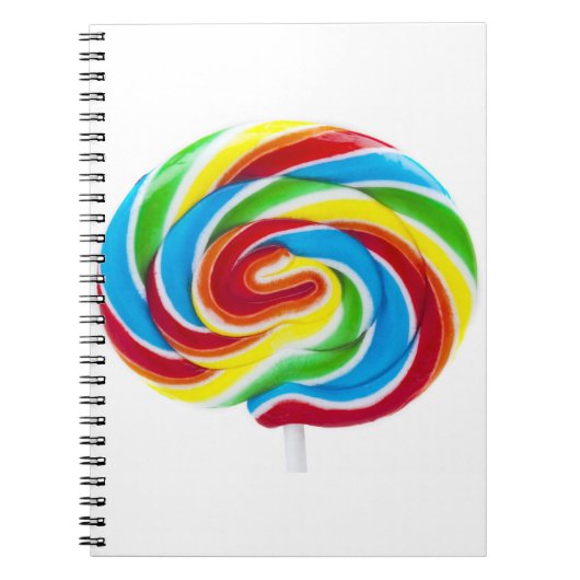 Lollipop Rainbow Swirl Notizblock (Vorderseite)