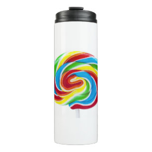 Lollipop Rainbow Swirl Thermosbecher