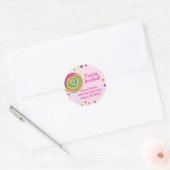 Lollipop Round Sticker Sugary Candy Candyland Pink (Umschlag)
