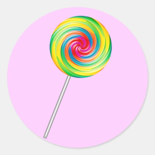Lollipop Runder Aufkleber (Vorderseite)