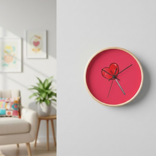 Lollipop Square Wall Clock Uhr