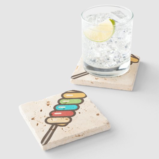 Lollipop Steinuntersetzer (Seitenansicht)