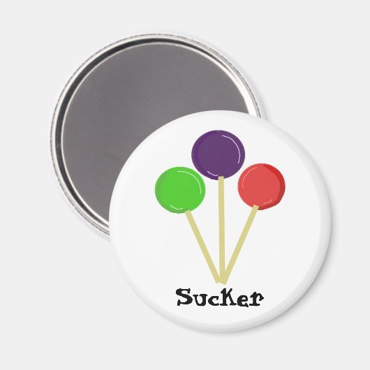 Lollipop Sucker Magnet (Vorderseite/Rückseite)