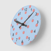 Lollipop Sweet Candy Blue Wall Runde Wanduhr (Winkel)