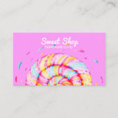 Lollipop Sweet Candy Illustration Homemade Pink Visitenkarte (Vorderseite)