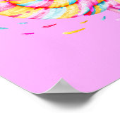 Lollipop Sweet Candy Illustration Pink Poster (Ecke)