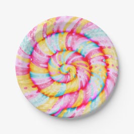 Lollipop Sweet Candy Illustration realistisch Pappteller