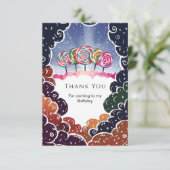 Lollipop Sweet Candyland Birthday Dankeskarte (Stehend Vorderseite)