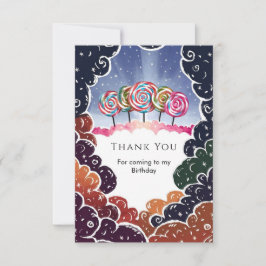 Lollipop Sweet Candyland Birthday Dankeskarte