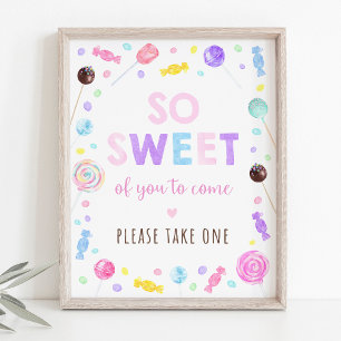 Lollipop Sweet Shop Geburtstagssignatur der Lecker Poster