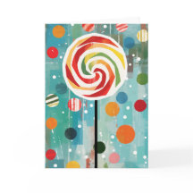 Lollipop Swirl Weihnachtskarte