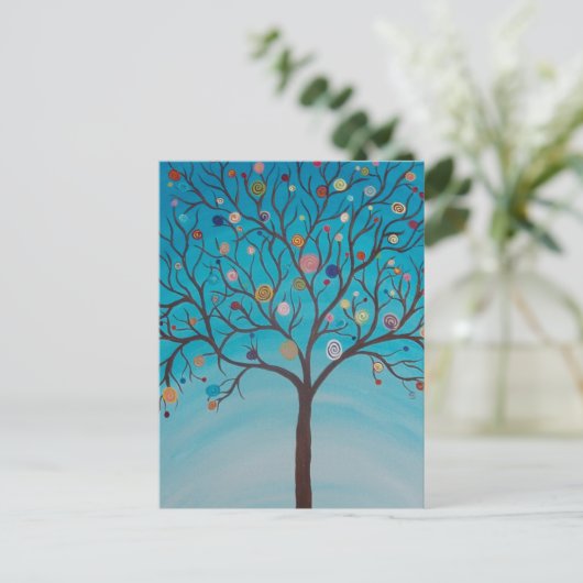 Lollipop Tree Postcard Postkarte (Stehend Vorderseite)