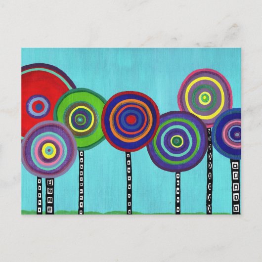 Lollipop Trees Postkarte (Vorderseite)