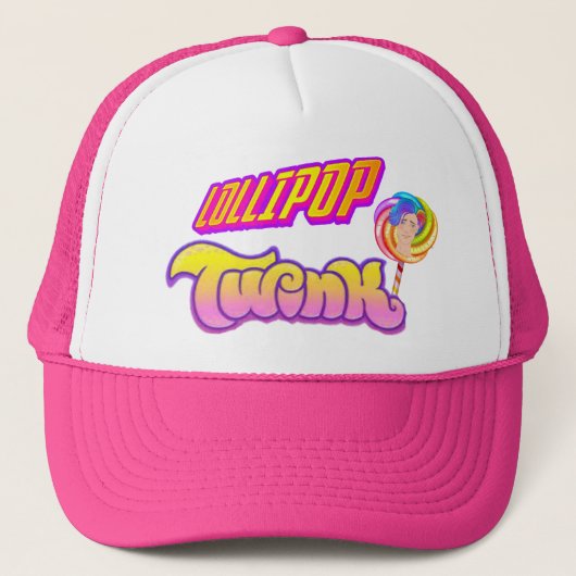 Lollipop Twink LGBTQ+ Gay Pride Twink Hat Truckerkappe (Vorderseite)