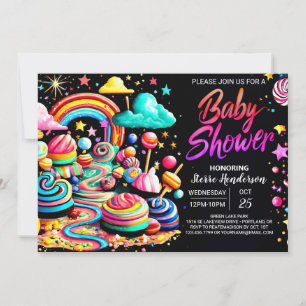 Lollipop Wonderland Bliss Baby Shower Einladung